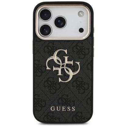 Θήκη για Apple iPhone 17 Pro, Guess, Big 4G Logo Classic, Μαύρη Χρυσή