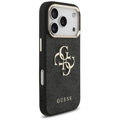 Θήκη για Apple iPhone 17 Pro, Guess, Big 4G Logo Classic, Μαύρη Χρυσή