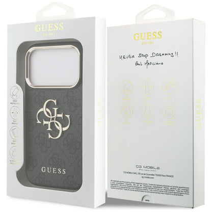 Θήκη για Apple iPhone 17 Pro, Guess, Big 4G Logo Classic, Μαύρη Χρυσή