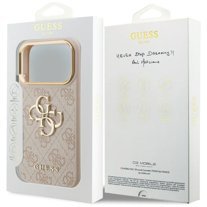 Θήκη για Apple iPhone 17 Pro, Guess, Big 4G Logo Classic, Ροζ Χρυσό