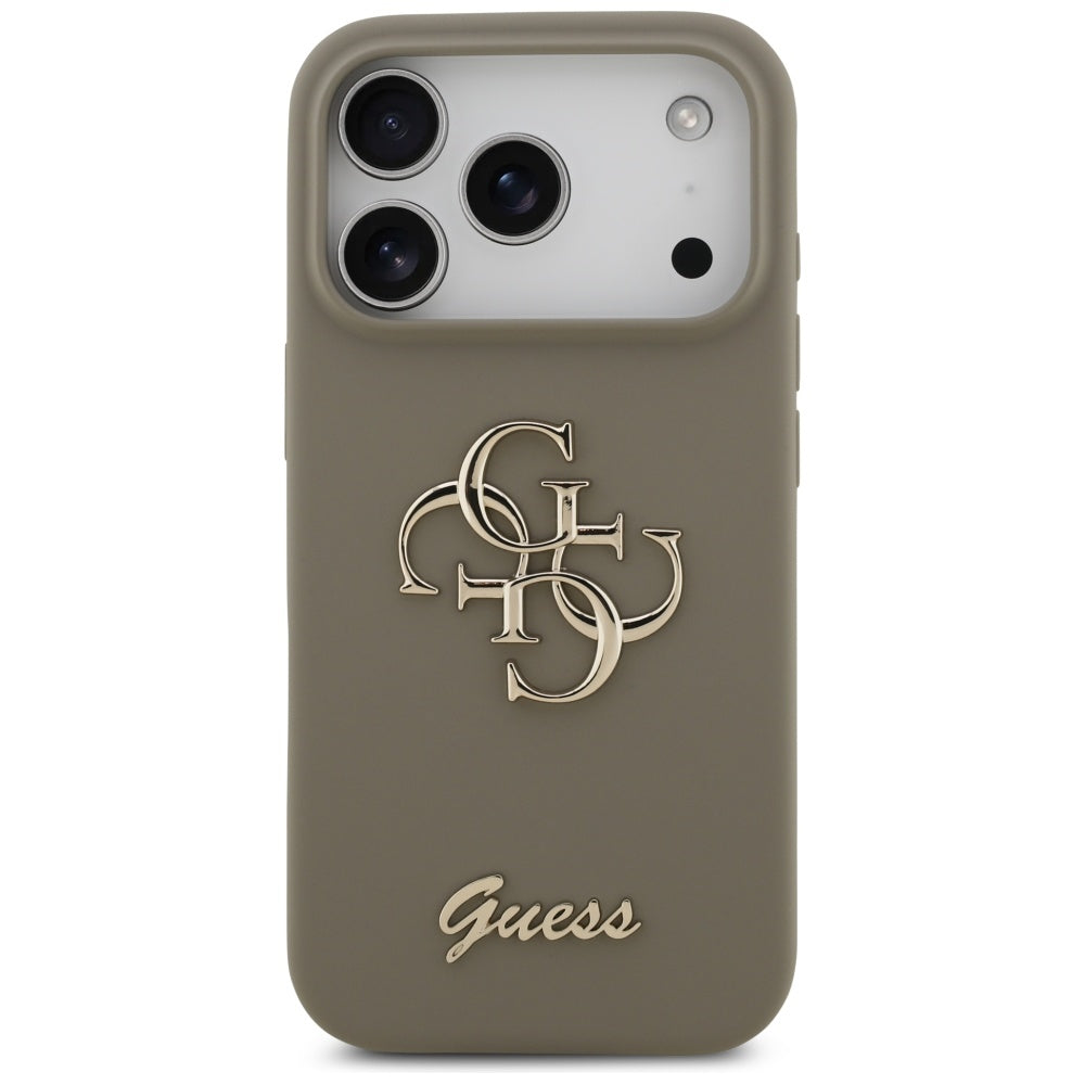 Θήκη για Apple iPhone 17 Pro, Guess, Big 4G Script, Καφέ