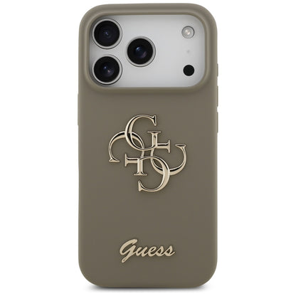 Θήκη για Apple iPhone 17 Pro, Guess, Big 4G Script, Καφέ