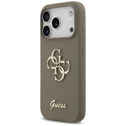 Θήκη για Apple iPhone 17 Pro, Guess, Big 4G Script, Καφέ