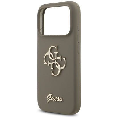 Θήκη για Apple iPhone 17 Pro, Guess, Big 4G Script, Καφέ