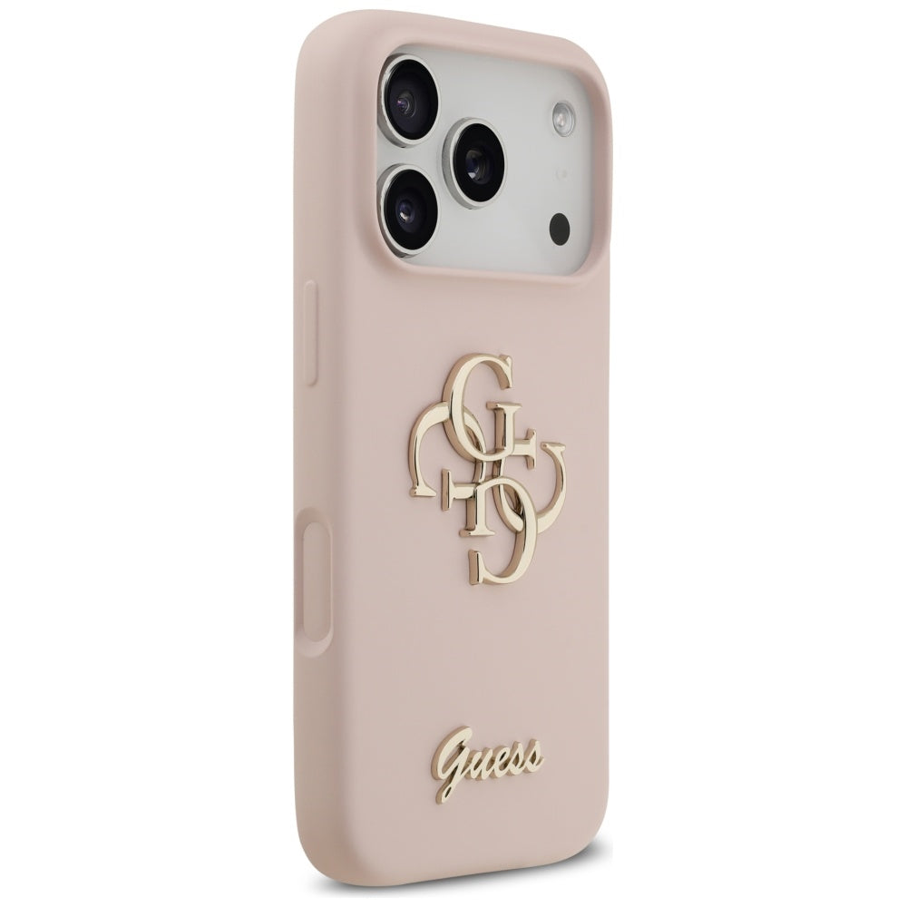 Θήκη για Apple iPhone 17 Pro, Guess, Big 4G Script, Ανοιχτό Ροζ
