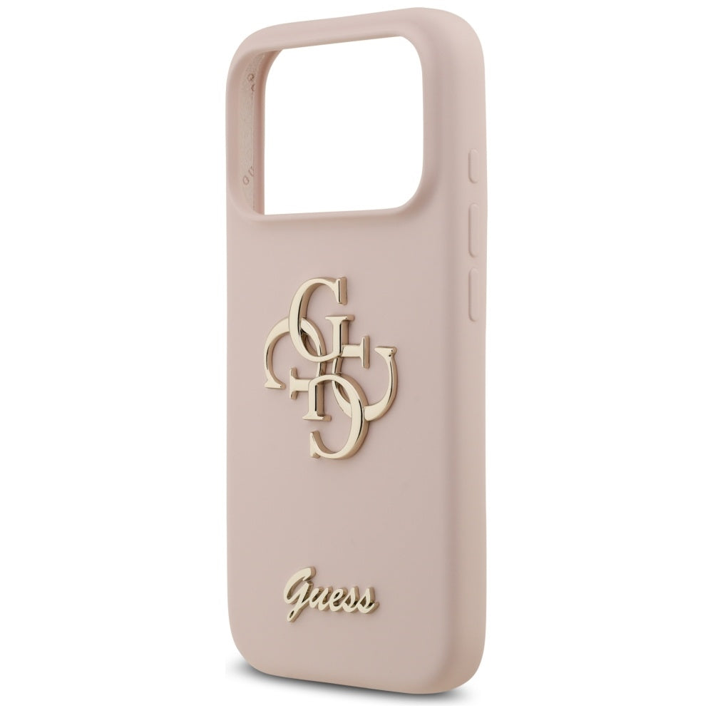 Θήκη για Apple iPhone 17 Pro, Guess, Big 4G Script, Ανοιχτό Ροζ