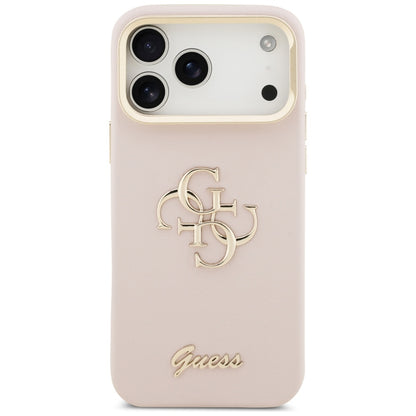 Θήκη για Apple iPhone 17 Pro, Guess, Grained Big 4G Stand Camera, Ροζ