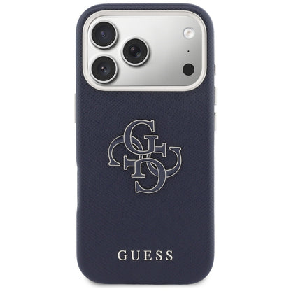 Θήκη για Apple iPhone 17 Pro, Guess, Resin Logo, Μπλε
