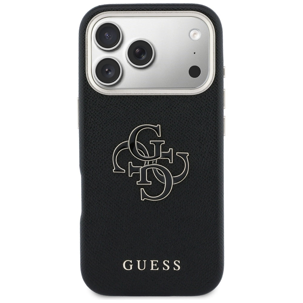 Θήκη για Apple iPhone 17 Pro, Guess, Resin Logo, Μαύρη