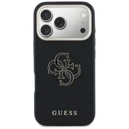 Θήκη για Apple iPhone 17 Pro, Guess, Resin Logo, Μαύρη