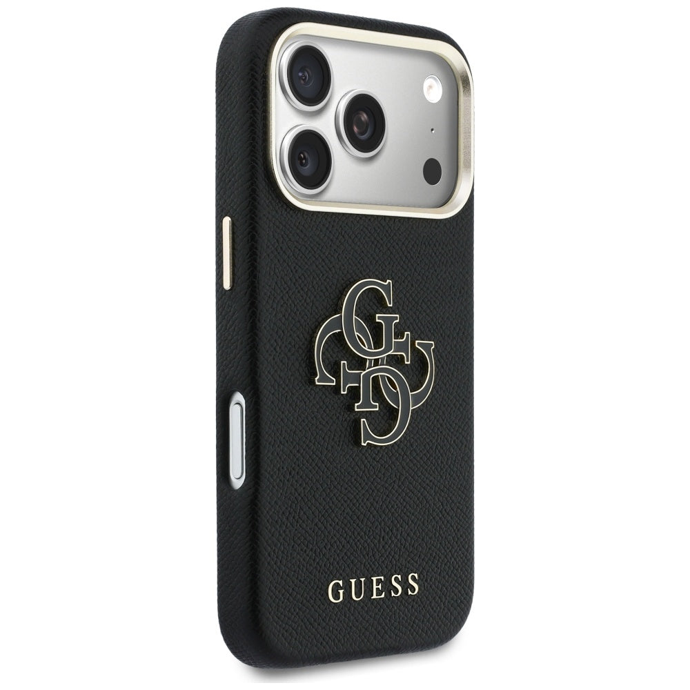 Θήκη για Apple iPhone 17 Pro, Guess, Resin Logo, Μαύρη