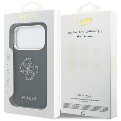 Θήκη για Apple iPhone 17 Pro, Guess, Resin Logo, Μαύρη