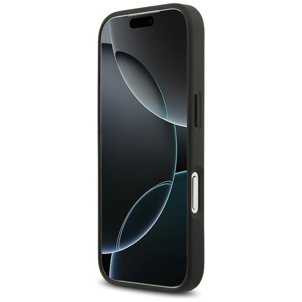 Θήκη για Apple iPhone 17 Pro, Guess, Rhinestone Triangle Logo, Μαύρη