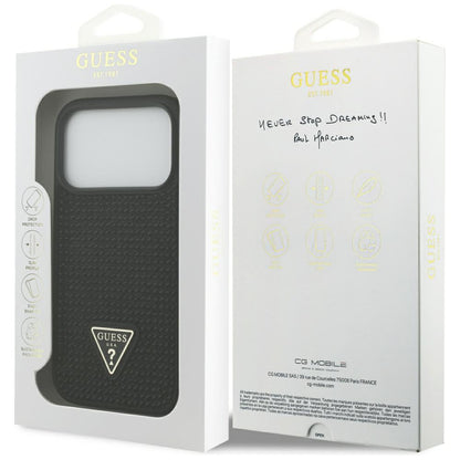 Θήκη για Apple iPhone 17 Pro, Guess, Rhinestone Triangle Logo, Μαύρη