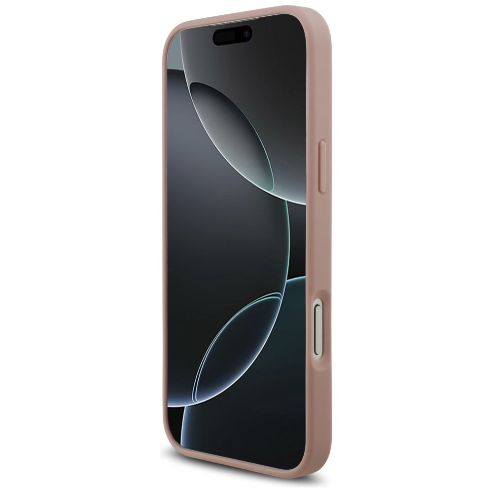 Θήκη για Apple iPhone 17 Pro, Guess, Rhinestone Triangle Logo, Ροζ