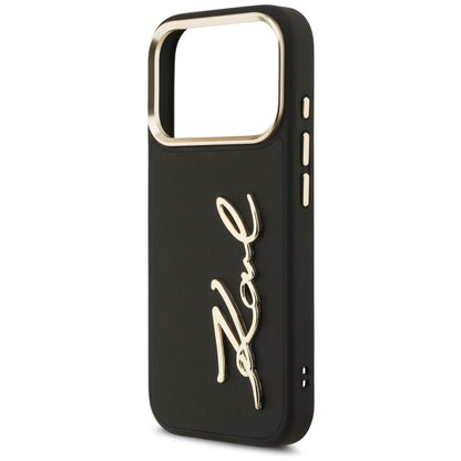 Θήκη για Apple iPhone 17 Pro, Karl Lagerfeld, Script Logo, Μαύρη