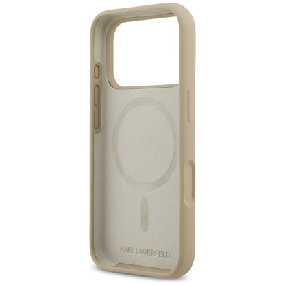 Θήκη για Apple iPhone 17 Pro, Karl Lagerfeld, Sketch and Logo Karl, Καφέ