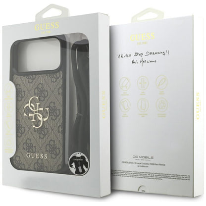 Θήκη για Apple iPhone 17 Pro Max, Guess, 4G CBDY Big Logo with Cord Strap, Καφέ