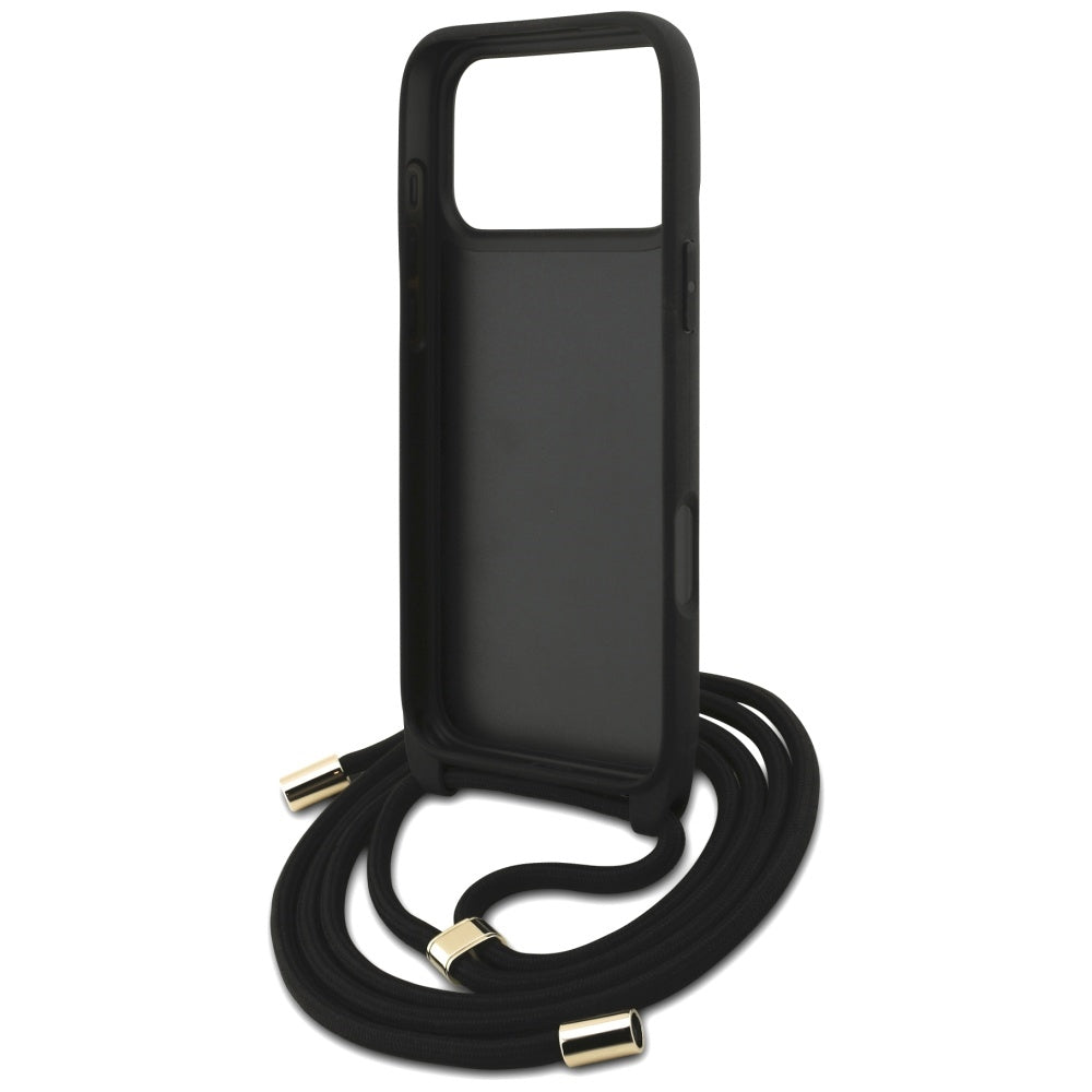 Θήκη για Apple iPhone 17 Pro Max, Guess, 4G CBDY Big Logo with Cord Strap, Καφέ