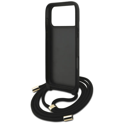 Θήκη για Apple iPhone 17 Pro Max, Guess, 4G CBDY Big Logo with Cord Strap, Καφέ