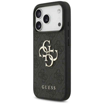 Θήκη για Apple iPhone 17 Pro Max, Guess, 4G Classic Logo με Λουράκι, Μαύρη