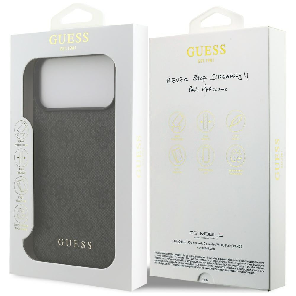 Θήκη για Apple iPhone 17 Pro Max, Guess, 4G Classic, Μαύρη