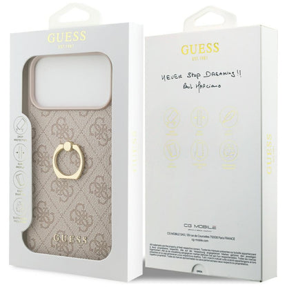 Θήκη για Apple iPhone 17 Pro Max, Guess, 4G Ring Stand, Ροζ