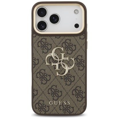 Θήκη για Apple iPhone 17 Pro Max, Guess, Big 4G Classic Logo with Big Strap, Καφέ
