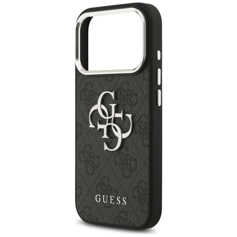 Θήκη για Apple iPhone 17 Pro Max, Guess, Big 4G Logo Classic, Μαύρη Ασημί