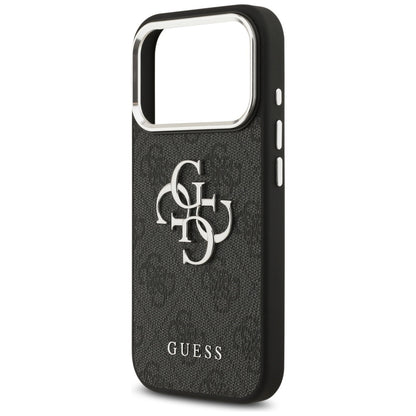 Θήκη για Apple iPhone 17 Pro Max, Guess, Big 4G Logo Classic, Μαύρη Ασημί