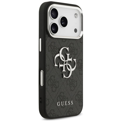 Θήκη για Apple iPhone 17 Pro Max, Guess, Big 4G Logo Classic, Μαύρη Ασημί