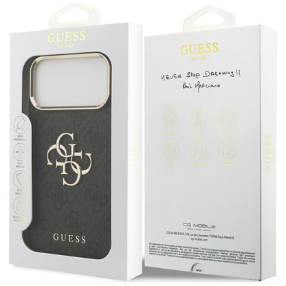 Θήκη για Apple iPhone 17 Pro Max, Guess, Big 4G Logo Classic, Μαύρη Χρυσή
