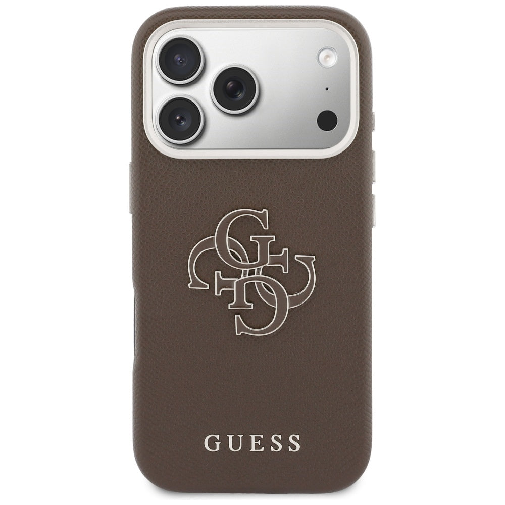 Θήκη για Apple iPhone 17 Pro Max, Guess, Resin Logo, Καφέ