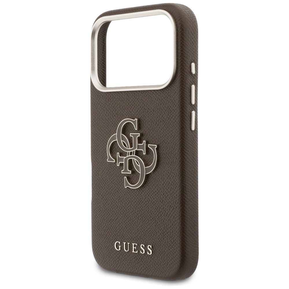 Θήκη για Apple iPhone 17 Pro Max, Guess, Resin Logo, Καφέ
