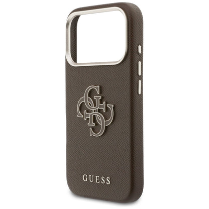 Θήκη για Apple iPhone 17 Pro Max, Guess, Resin Logo, Καφέ
