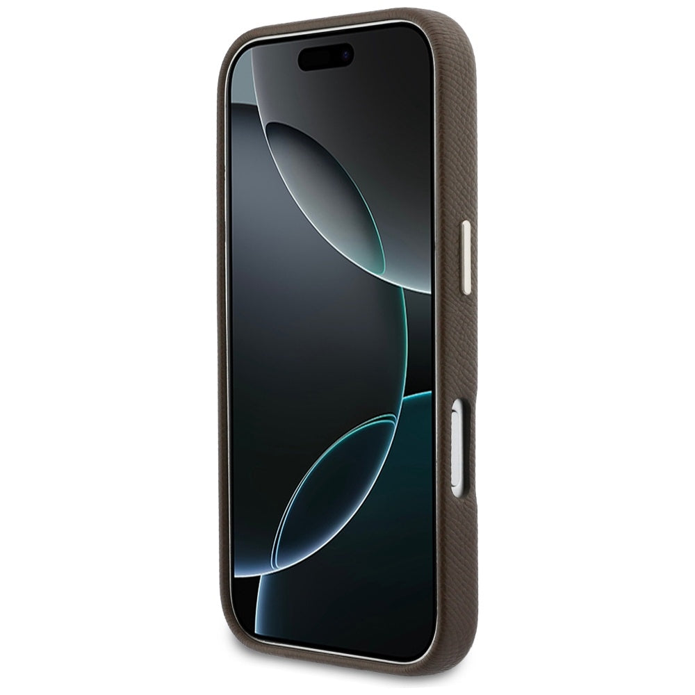 Θήκη για Apple iPhone 17 Pro Max, Guess, Resin Logo, Καφέ