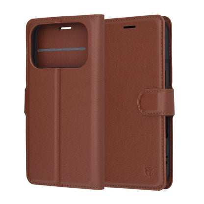Θήκη για Apple iPhone 17 Pro, Techsuit, Leather Folio, Καφέ