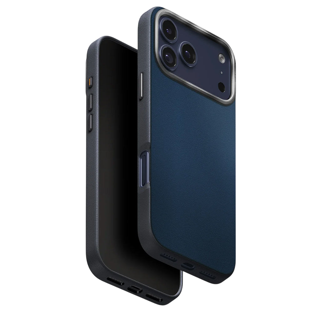 Θήκη για Apple iPhone 17 Pro, UNIQ, Lyden Leatherette, Μαύρο Μπλε