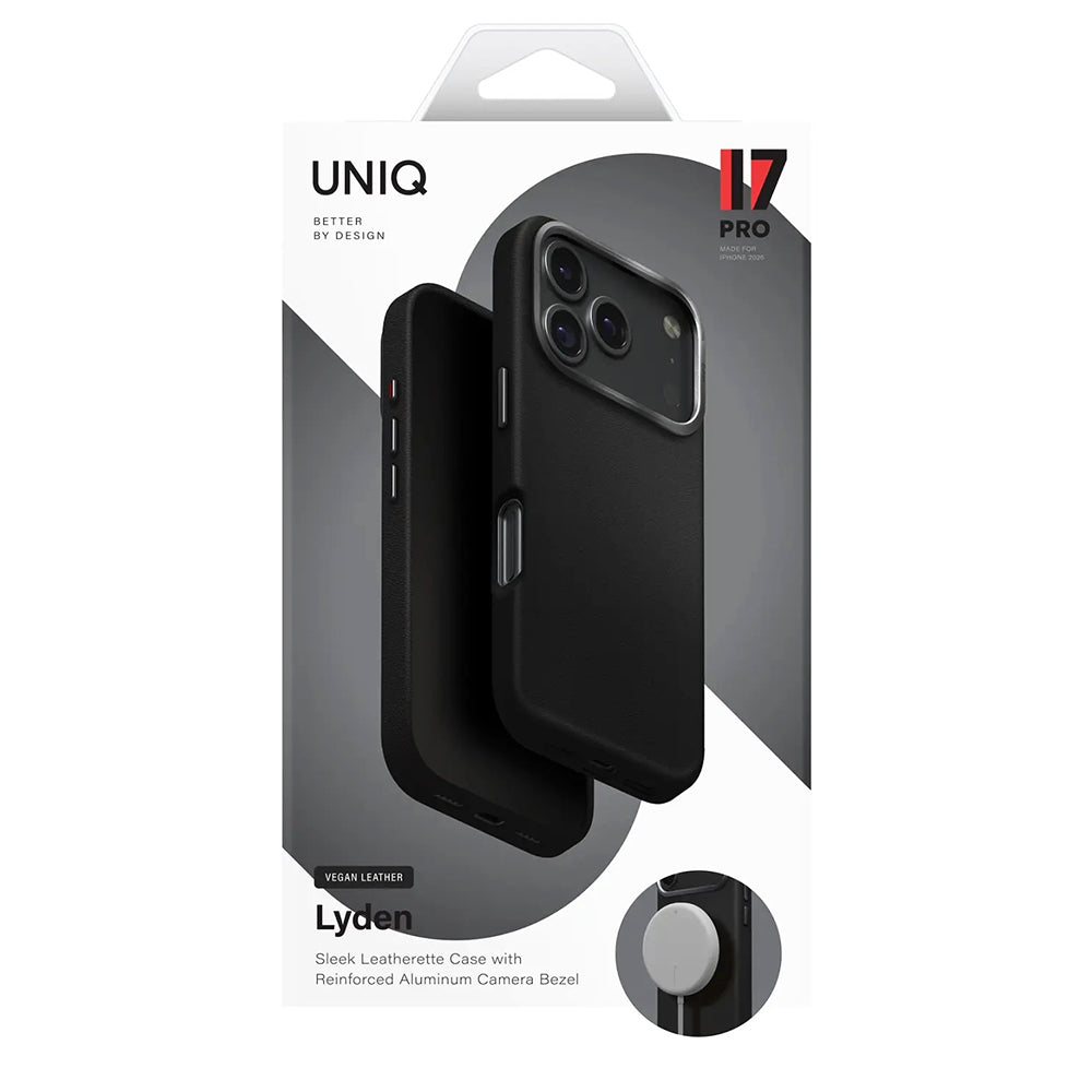 Θήκη για Apple iPhone 17 Pro, UNIQ, Lyden Leatherette, Μαύρο Μπλε