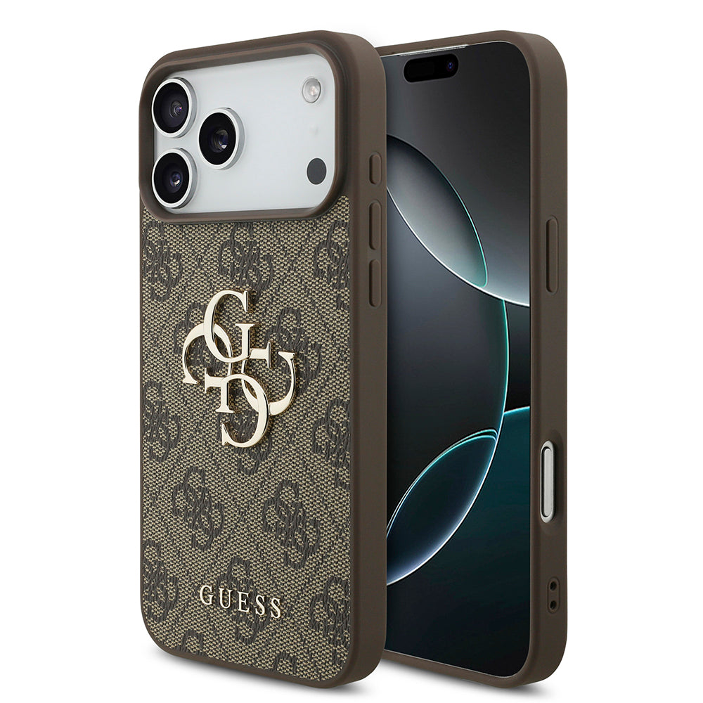Θήκη για Apple iPhone 18 Pro / 17 Pro, Guess, 4G Big Logo, Καφέ
