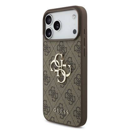 Θήκη για Apple iPhone 18 Pro / 17 Pro, Guess, 4G Big Logo, Καφέ