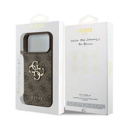 Θήκη για Apple iPhone 18 Pro / 17 Pro, Guess, 4G Big Logo, Καφέ
