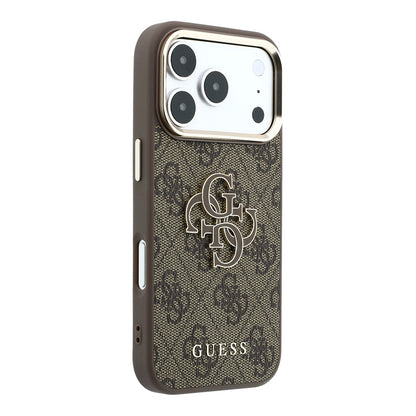 Θήκη για Apple iPhone 18 Pro / 17 Pro, Guess, 4G Big Resin Logo, Καφέ