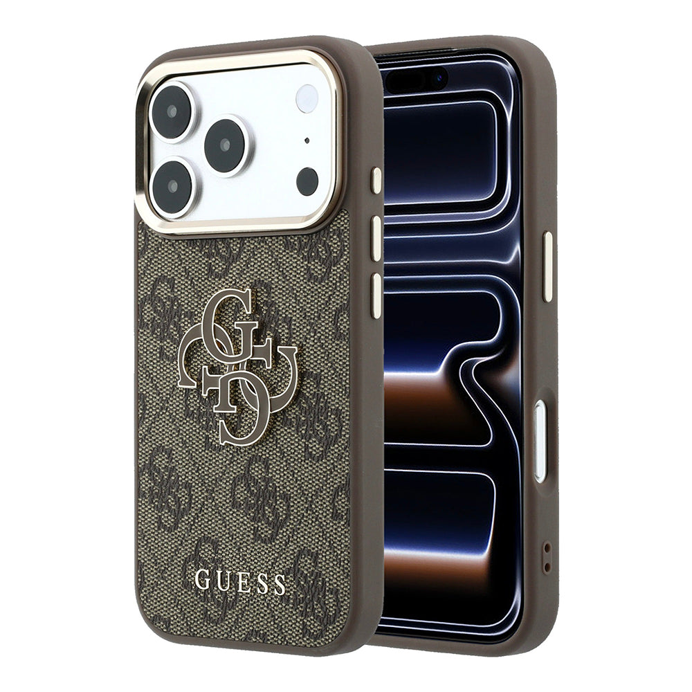 Θήκη για Apple iPhone 18 Pro / 17 Pro, Guess, 4G Big Resin Logo, Καφέ