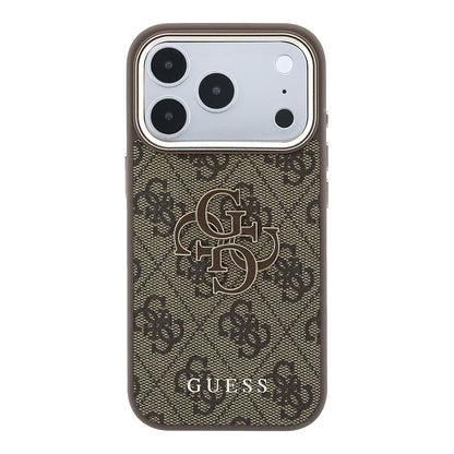 Θήκη για Apple iPhone 18 Pro / 17 Pro, Guess, 4G Big Resin Logo, Καφέ