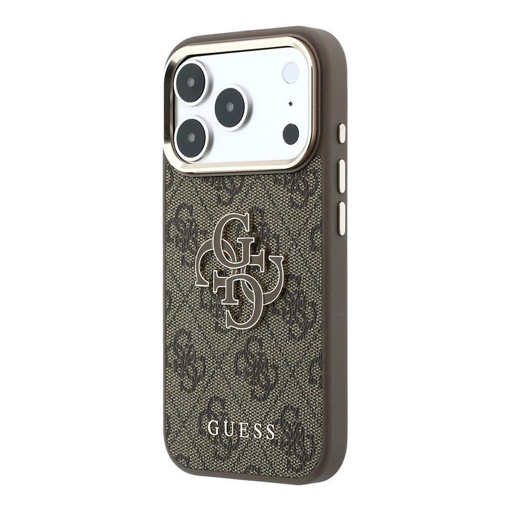 Θήκη για Apple iPhone 18 Pro / 17 Pro, Guess, 4G Big Resin Logo, Καφέ