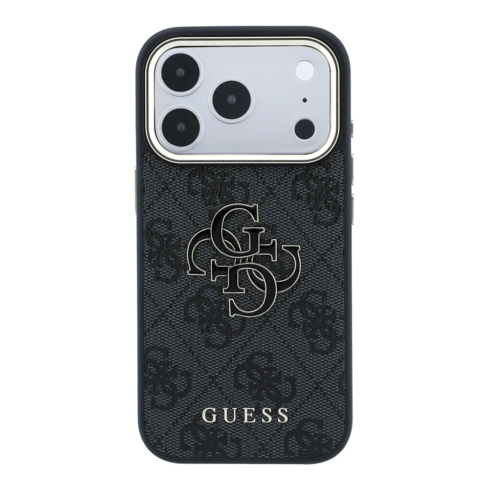 Θήκη για Apple iPhone 18 Pro / 17 Pro, Guess, 4G Big Resin Logo, Μαύρη