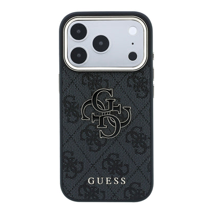 Θήκη για Apple iPhone 18 Pro / 17 Pro, Guess, 4G Big Resin Logo, Μαύρη