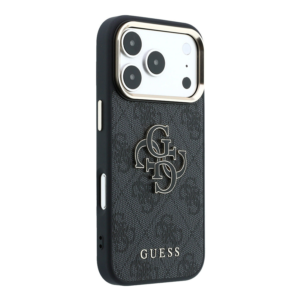 Θήκη για Apple iPhone 18 Pro / 17 Pro, Guess, 4G Big Resin Logo, Μαύρη