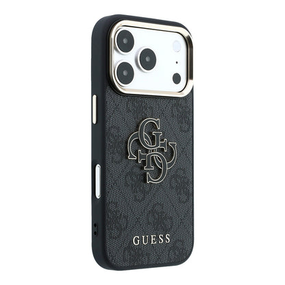 Θήκη για Apple iPhone 18 Pro / 17 Pro, Guess, 4G Big Resin Logo, Μαύρη